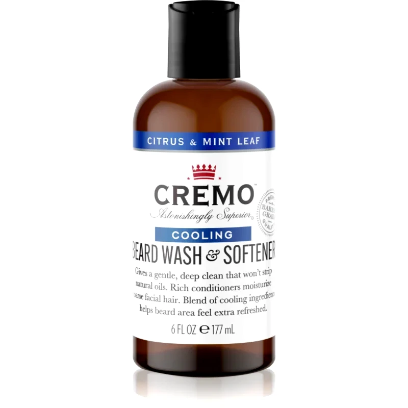 Cremo Cremo 2 in 1 Beard Wash & Softener σαμπουάν για τα γένια για άντρες Citrus & Mint Leaf 177 ml