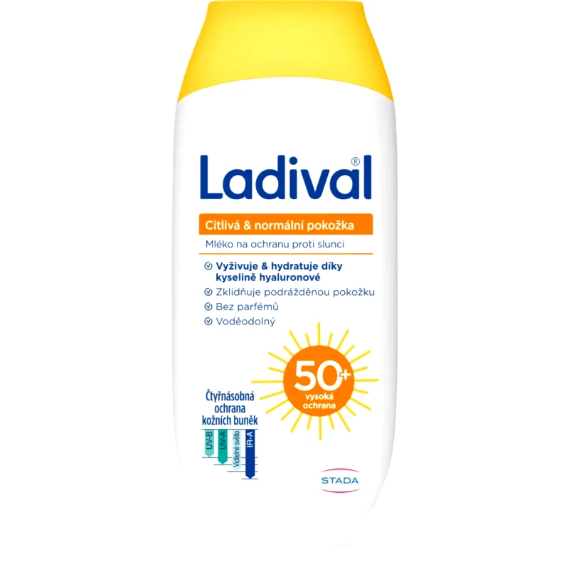 Ladival Ladival Sensitive and Normal Skin προστατευτικό γαλάκτωμα για προστασία από τον ήλιο SPF 50+ 200 ml