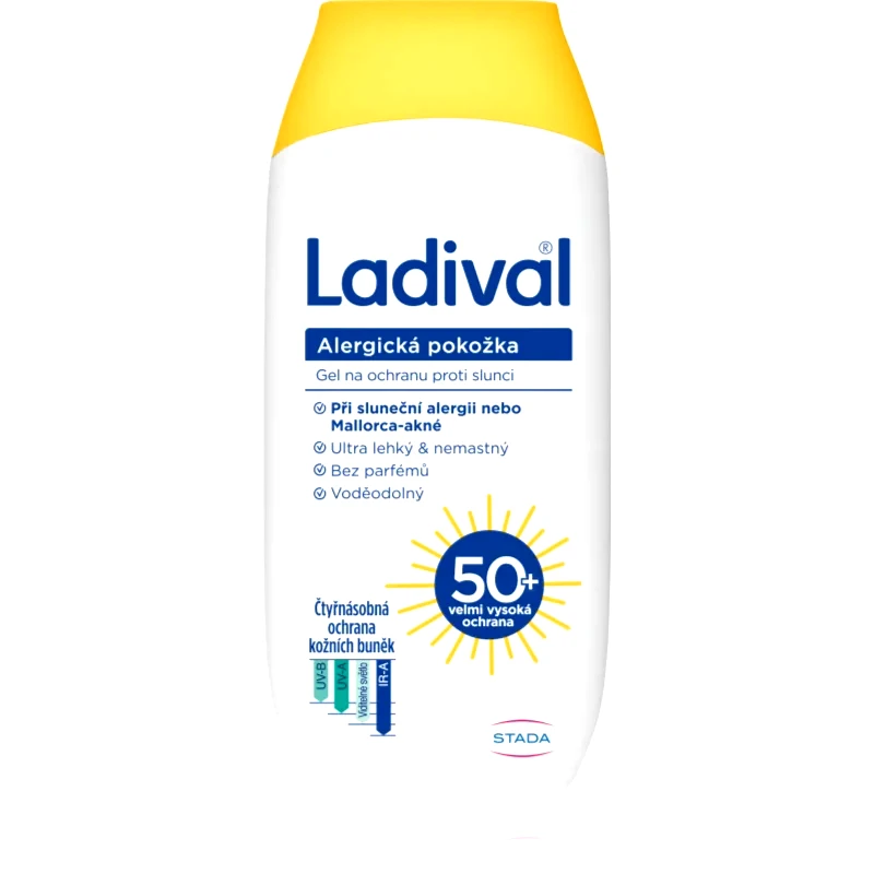 Ladival Ladival Allergic Skin προστατευτικό κρεμώδες αντηλιακό τζελ κατά της ηλιακής αλλεργίας SPF 50+ 200 ml