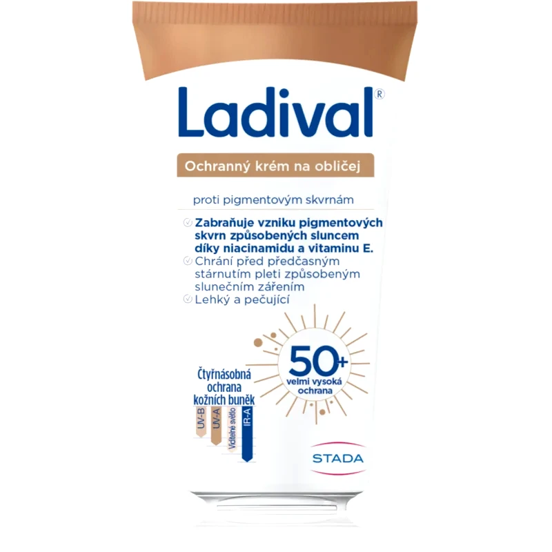 Ladival Ladival Anti-Pigment Spots προστατευτική κρέμα προσώπου με βιταμίνη E SPF 50+ 50 ml