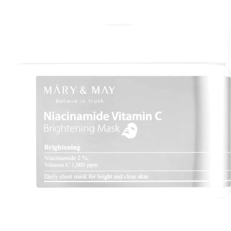 MARY & MAY MARY & MAY Niacinamide Vitamin C Brightening Mask Σετ υφασμάτινων μασκών για λαμπρή επιδερμίδα 30 τμχ