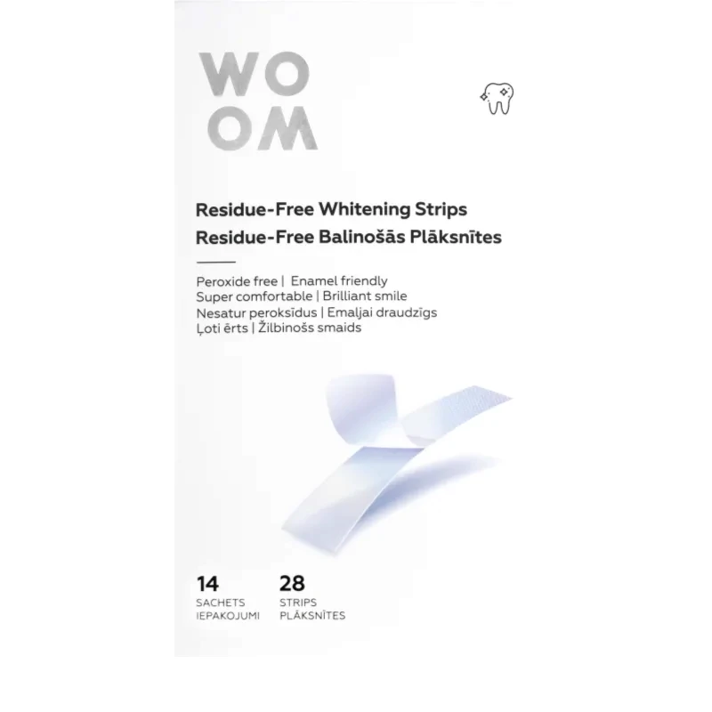 WOOM WOOM Residue-Free Whitening Strips λευκαντικές οδοντικές ταινίες 28 τμχ
