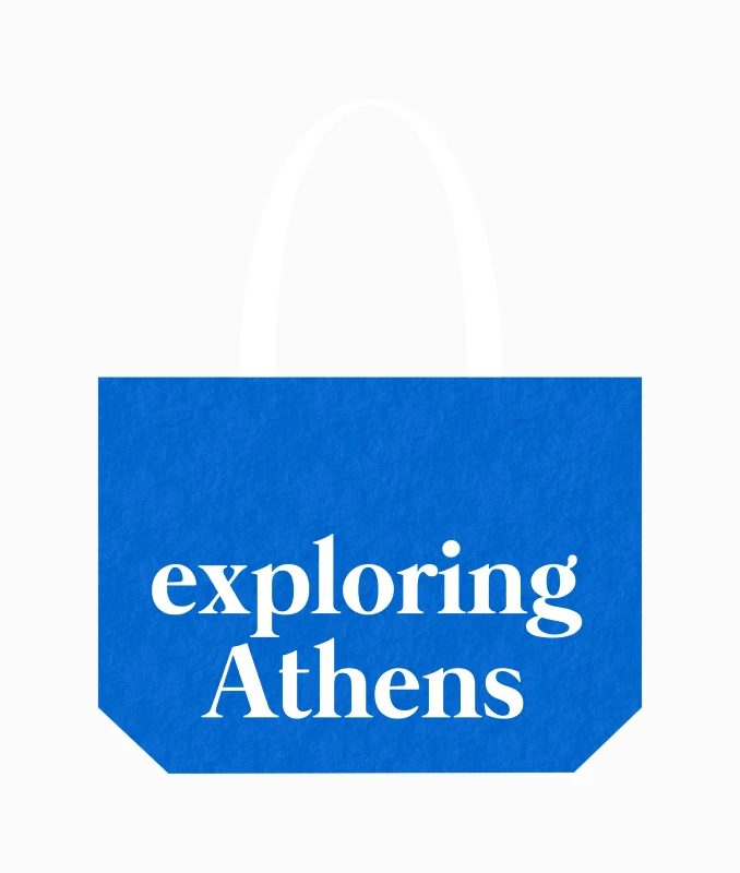 SWES Tote bag “exploring Athens” – SWES Μπλέ