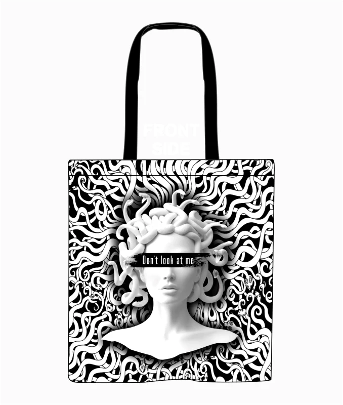 SWES Tote bag “Medusa” – SWES Μαύρη-Λευκή