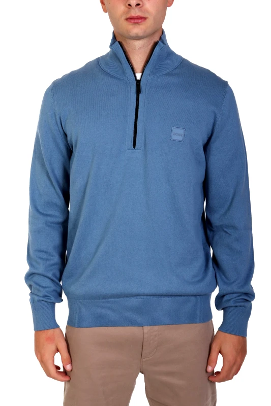 BOSS BOSS CASUAL ΠΛΕΚΤΟ HALFZIP KANOBIX S ΣΙΕΛ