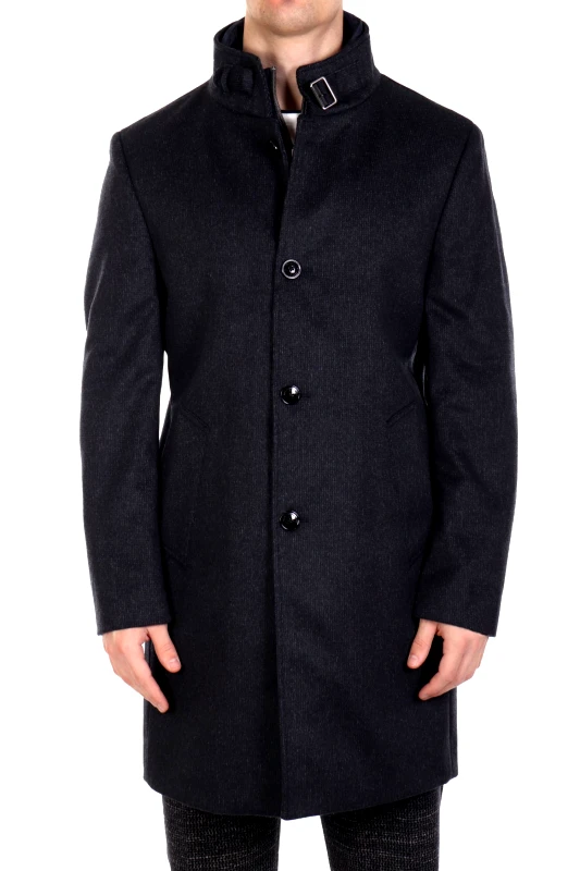 BALDESSARINI BALDESSARINI ΠΑΛΤΟ MODERN FIT HARRISON-3 MELANDE ΜΠΛΕ