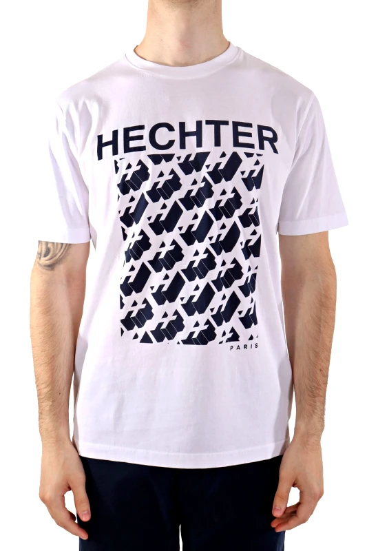 HECHTER PARIS HECHTER T-SHIRT JERSEY ΜΙΚΡΟΣΧΕΔΙΟ LOGO ΛΕΥΚΟ