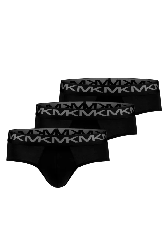 MICHAEL KORS MICHAEL KORS ΕΣΩΡΟΥΧΑ 3PACK BRIEFS STRETCH ΜΑΥΡΟ