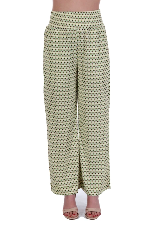 PINKO PINKO ΠΑΝΤΕΛΟΝΑ PINEROLO PANTALONE JERSEY STAMPATO MULTICOLOR ΚΙΤΡΙΝΟ