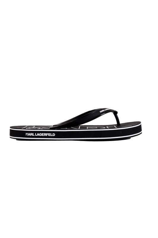 KARL LAGERFELD KARL LAGERFELD ΠΑΝΤΟΦΛΕΣ ΘΑΛΑΣΣΗΣ KOSTA MNS THONG LOGO ΜΑΥΡΟ
