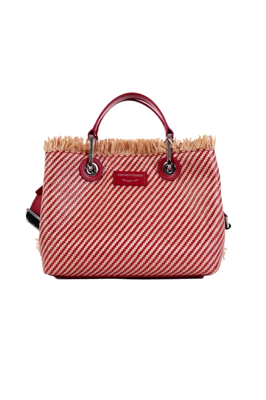 EMPORIO ARMANI EMPORIO ARMANI ΤΣΑΝΤΑ SHOPPING BAG PVC/PLASTIC ΛΟΓΟΤΥΠΟ ΙΜΑΝΤΑΣ ΞΕΦΤΙΑ ΚΟΚΚΙΝΟ