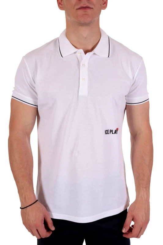 ICE PLAY ICE PLAY POLO LOGO ΛΕΥΚΟ