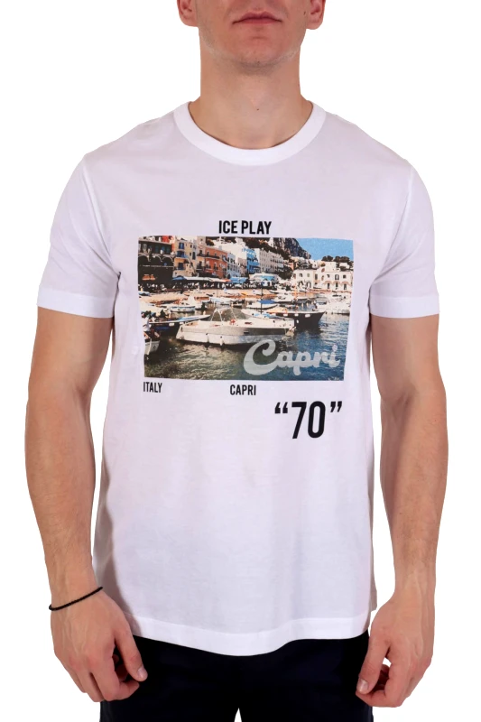 ICE PLAY ICE PLAY T-SHIRT LOGO CAPRI "70" ΛΕΥΚΟ