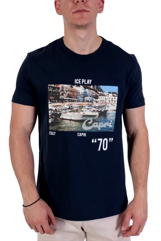ICE PLAY ICE PLAY T-SHIRT LOGO CAPRI "70" ΜΠΛΕ