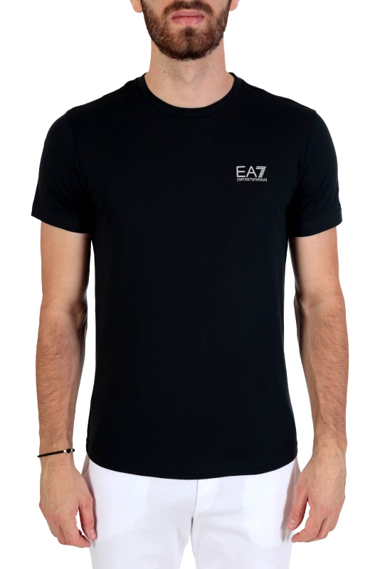 ARMANI 7 ARMANI 7 T-SHIRT SILVER LOGO ΜΠΛΕ