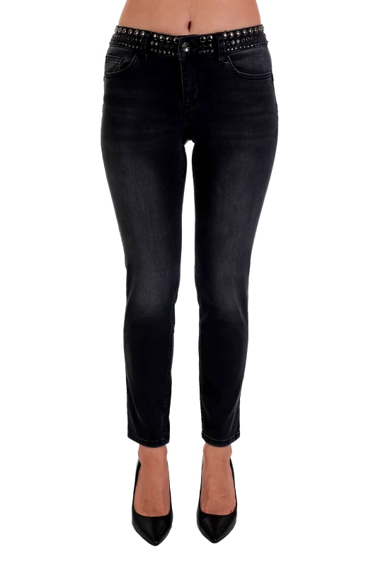 KARL LAGERFELD KARL LAGERFELD ΠΑΝΤΕΛΟΝΙ JEANS ΠΑΝΤΕΛΟΝΙ ΖΩΝΗ ΤΡΟΥΚΣ ΜΑΥΡΟ