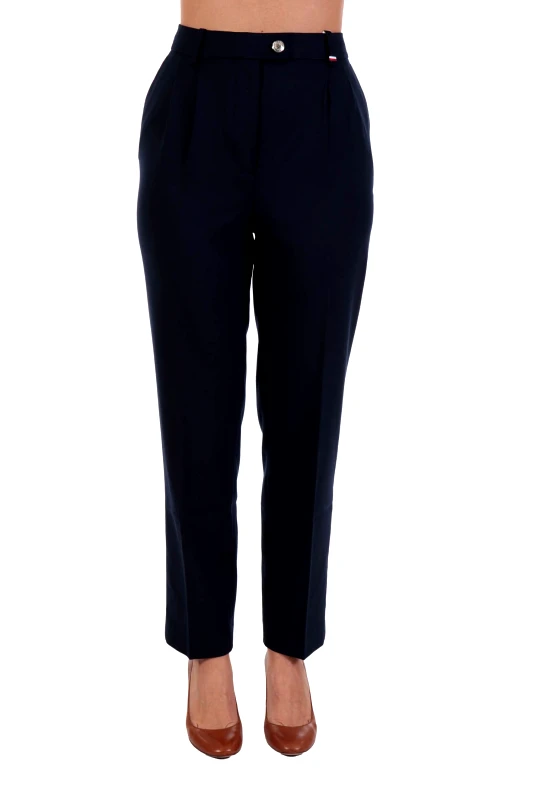 TOMMY HILFIGER TOMMY HILFIGER ΠΑΝΤΕΛΟΝΙ CHINO TAPERED WOOL ANKLE ΜΠΛΕ