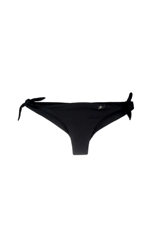 KARL LAGERFELD KARL LAGERFELD BEACHWEAR ΜΑΓΙΩ ΜΠΙΚΙΝI BOTTOM METALLIC LOGO ΜΑΥΡΟ
