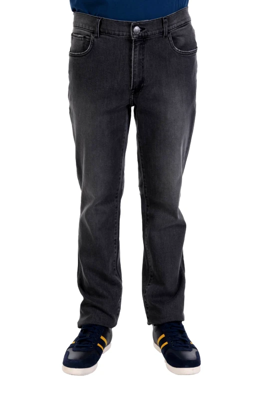 TRUSSARDI JEANS TRUSSARDI JEANS ΠΑΝΤΕΛΟΝΙ JEANS 380 ICON LEAD ΓΚΡΙ