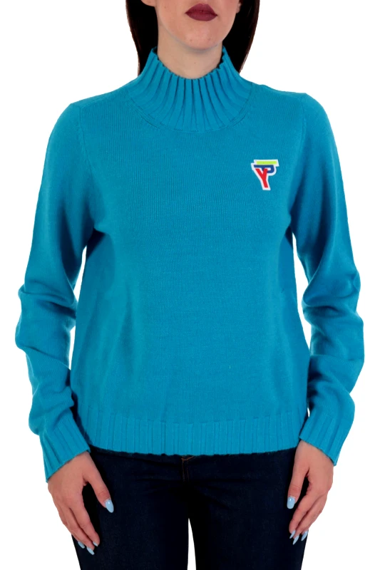 ICE PLAY ICE PLAY ΠΛΕΚΤΟ HIGH NECK LOGO ΤΥΡΚΟΥΑΖ