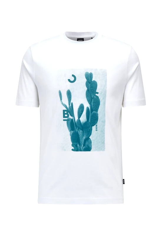 BOSS BOSS T-SHIRT TESSLER 169 SLIM FIT ΛΕΥΚΟ