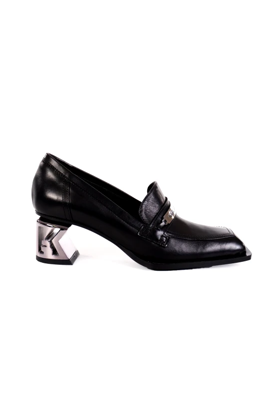 KARL LAGERFELD KARL LAGERFELD ΠΑΠΟΥΤΣΙΑ LOAFERS K-BLOK APRON FRONT ΜΑΥΡΟ