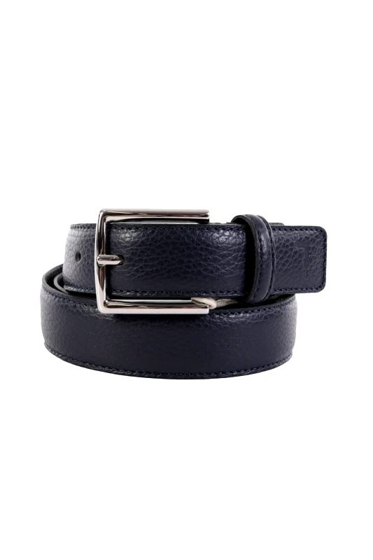 TRUSSARDI JEANS TRUSSARDI JEANS ΖΩΝΗ 3CM GRAIN LEATHER ΜΠΛΕ