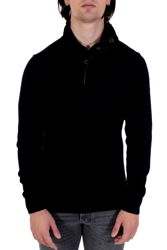 KARL LAGERFELD KARL LAGERFELD ΠΛΕΚΤΟ HALFZIP TROYER ΜΠΛΕ