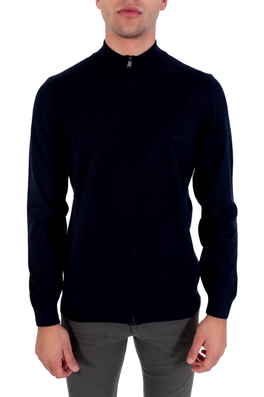 BOSS BOSS ΠΛΕΚΤΟ FULL ZIP BALONSO-L ΜΠΛΕ