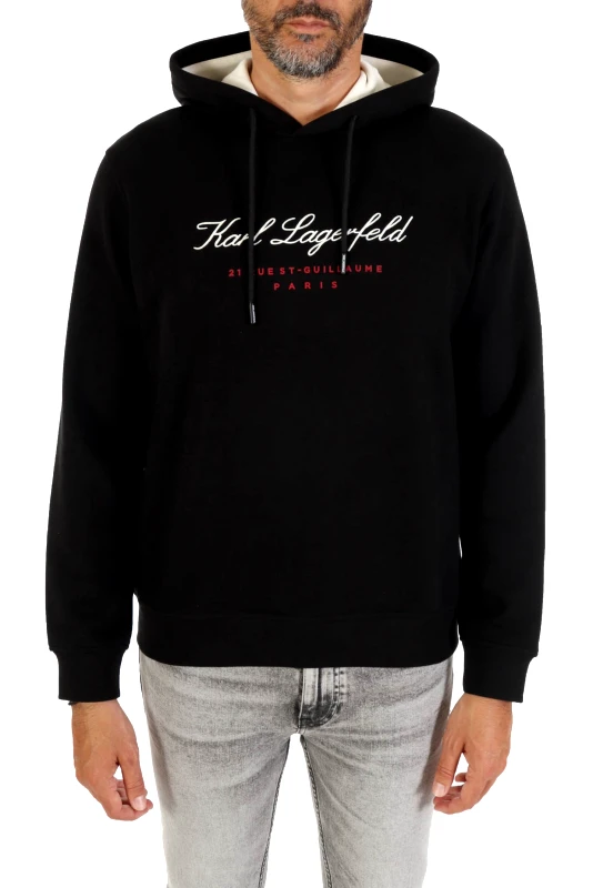 KARL LAGERFELD KARL LAGERFELD ΦΟΥΤΕΡ HOODIE LOGO ΜΑΥΡΟ