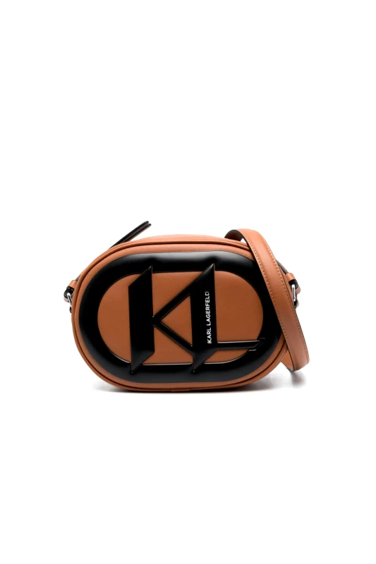 KARL LAGERFELD KARL LAGERFELD ΤΣΑΝΤΑΚΙ CROSSBODY K/MONOGRAM PATCH ΜΑΥΡΟ-ΚΑΦΕ