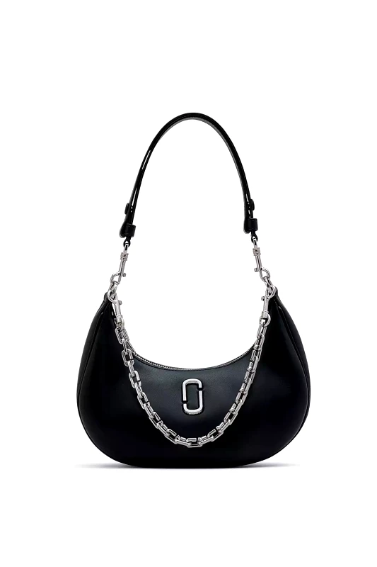 MARC JACOBS MARC JACOBS ΤΣΑΝΤΑΚΙ ΩΜΟΥ/CROSSBODY THE CURVE ΑΛΥΣΙΔΑ ΛΟΥΡΑΚΙ LOGO ΜΑΥΡΟ