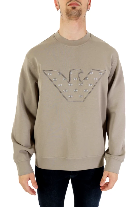 EMPORIO ARMANI EMPORIO ARMANI ΦΟΥΤΕΡ CREWNECK ΓΚΡΙ-ΜΠΕΖ