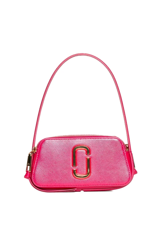 MARC JACOBS MARC JACOBS ΤΣΑΝΤΑ ΧΕΙΡΟΣ ΤΗΕ SLINGSHOT METAΛΛΙΚΟ LOGO ΦΟΥΞΙΑ