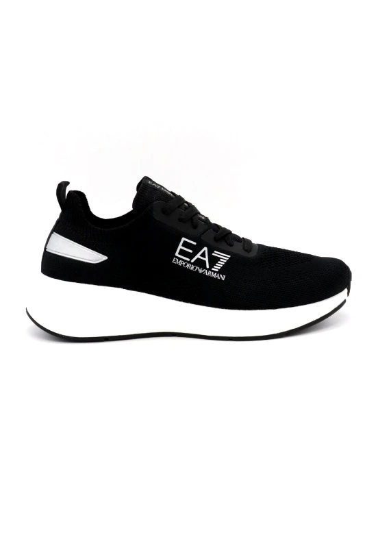 ARMANI 7 ARMANI 7 ΠΑΠΟΥΤΣΙΑ SNEAKERS LOGO ΜΑΥΡΟ-ΛΕΥΚΟ