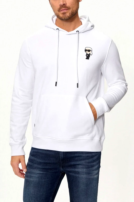 KARL LAGERFELD KARL LAGERFELD ΦΟΥΤΕΡ HOODIE LOGO ΛΕΥΚΟ