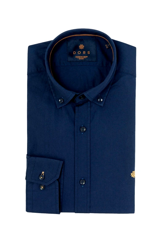 DORS DORS ΠΟΥΚΑΜΙΣΟ BUTTON DOWN LOGO ΜΠΛΕ