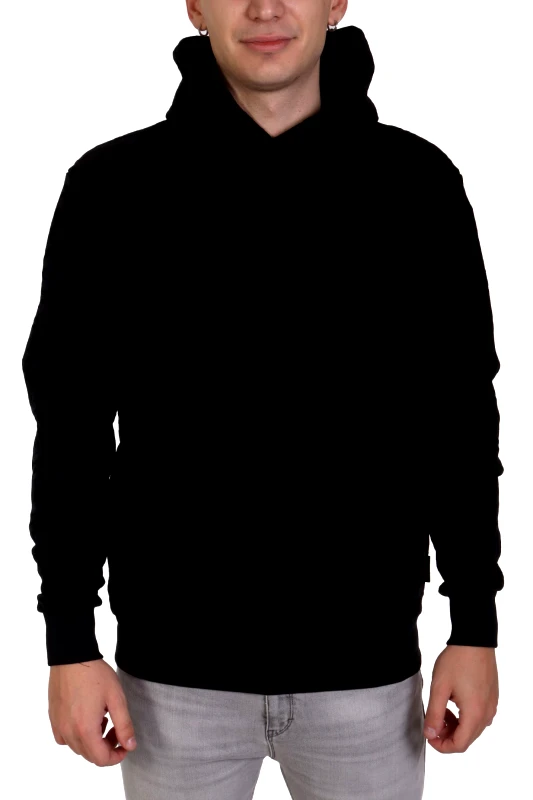 PHILIPP PLEIN PHILIPP PLEIN ΦΟΥΤΕΡ HOODIE ALL OVER MONOGRAM ΤΣΕΠΕΣ ΜΑΥΡΟ