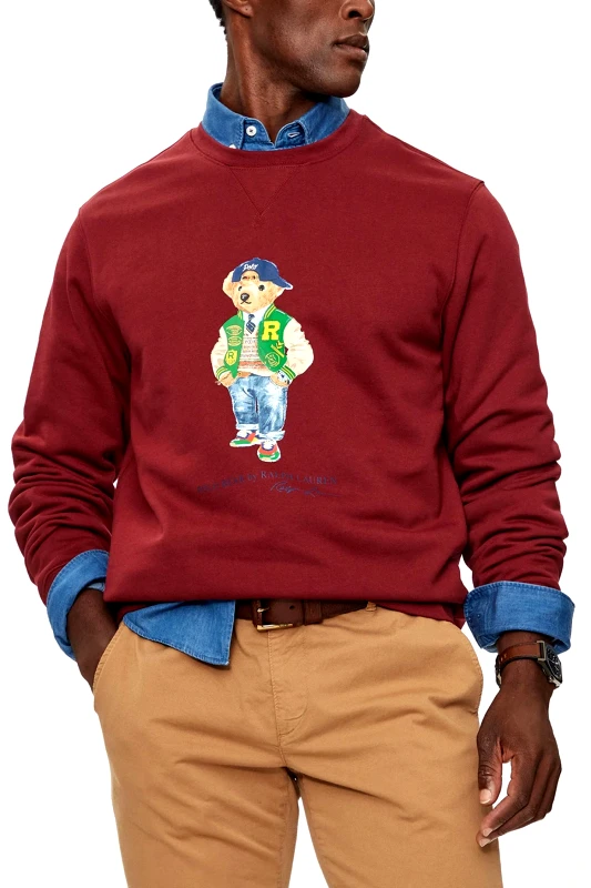 RALPH LAUREN RALPH LAUREN ΦΟΥΤΕΡ CREW NECK LOGO BEAR ΜΠΟΡΝΤΩ