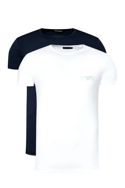 EMPORIO ARMANI EMPORIO ARMANI ΕΣΩΡΟΥΧΑ 2PACK T-SHIRT CREW NECK ΜΠΛΕ-ΛΕΥΚΟ