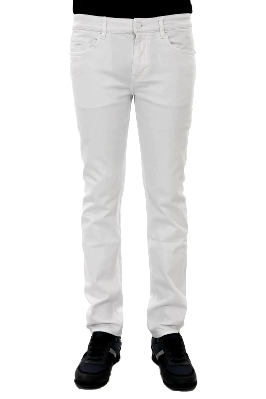 BOSS BOSS CASUAL ΠΑΝΤΕΛΟΝΙ JEANS DELAWARE BC-L-C OPPOSITE SLIM FIT ΛΕΥΚΟ