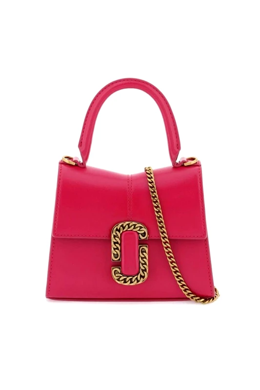 MARC JACOBS MARC JACOBS ΤΣΑΝΤΑΚΙ CROSS BODY/ΧΕΙΡΟΣ THE MINI TOP HANDLE ΑΛΥΣΙΔΑ LOGO ΦΟΥΞΙΑ