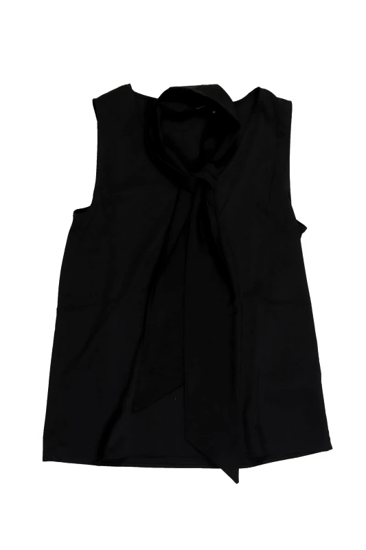 MARELLA MARELLA EMME TOP BURANO V-NECK ΓΡΑΒΑΤΑ ΜΑΥΡΟ
