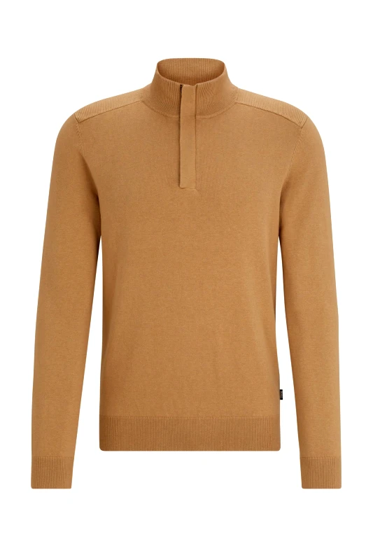 BOSS BOSS ΠΛΕΚΤΟ HALFZIP MARETTO ΚΑΜΗΛΟ