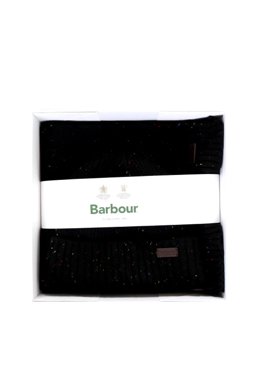 BARBOUR BARBOUR ΣΕΤ ΚΑΣΚΩΛ-ΣΚΟΥΦΟΣ CARLTON ΜAYΡΟ