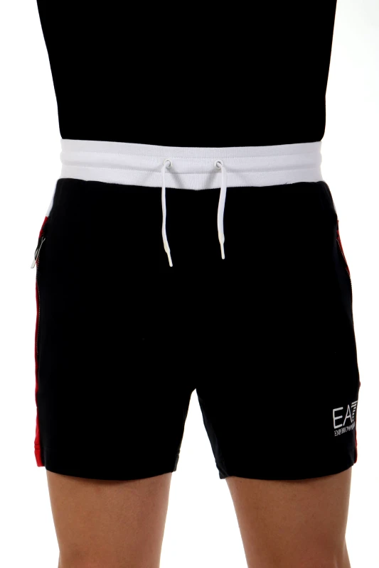 ARMANI 7 ARMANI 7 ΒΕΡΜΟΥΔΑ ΦΟΥΤΕΡ SIDE ZIP LOGO ΜΠΛΕ-ΚΟΚΚΙΝΟ-ΛΕΥΚΟ
