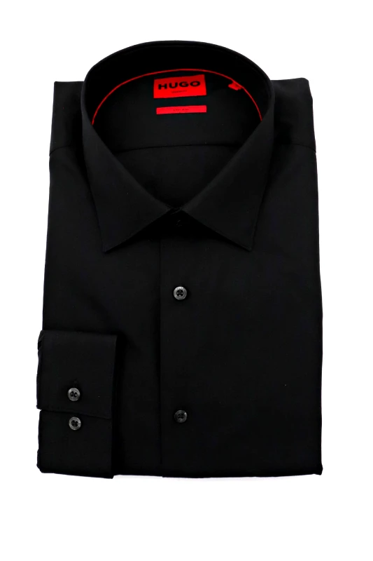HUGO HUGO ΠΟΥΚΑΜΙΣΟ MODERN FIT EASY IRON VALERIO ΜΑΥΡΟ