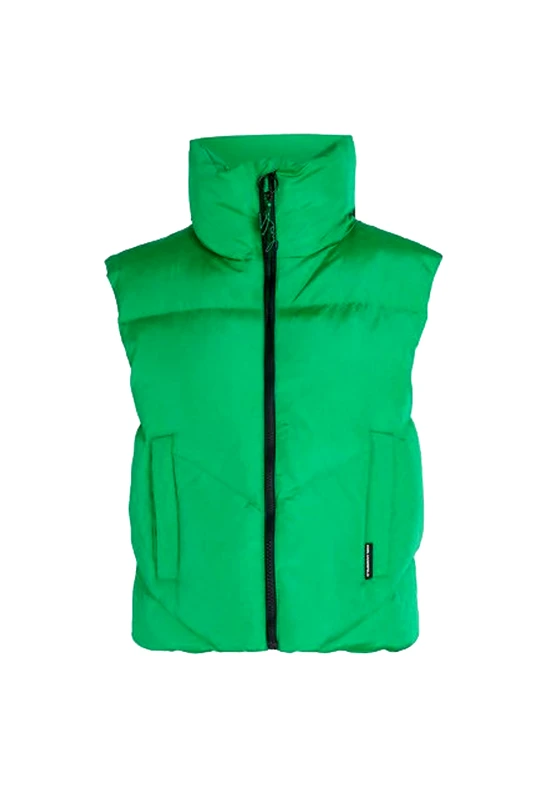KARL LAGERFELD KARL LAGERFELD ΜΠΟΥΦΑΝ ΑΜΑΝΙΚΟ DOWN PADDED VEST ΠΡΑΣΙΝΟ