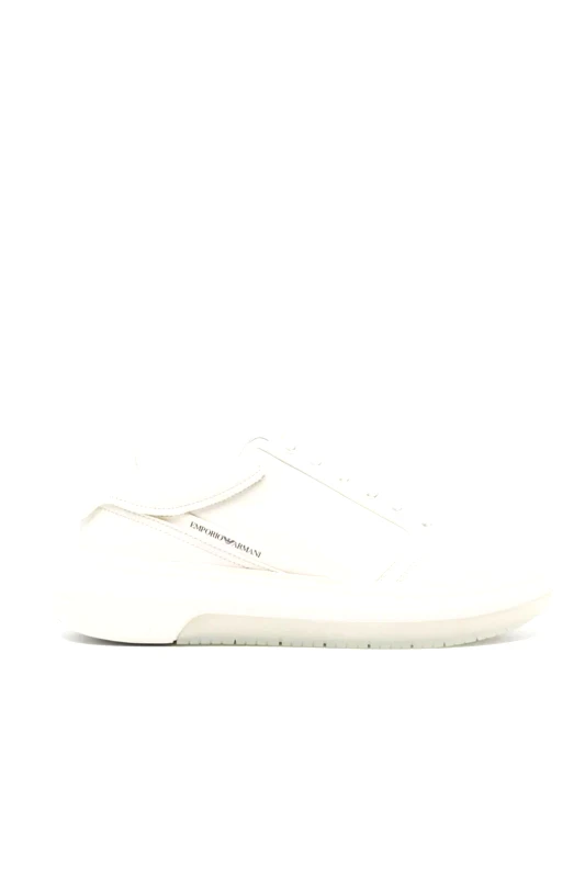 EMPORIO ARMANI EMPORIO ARMANI ΠΑΠΟΥΤΣΙΑ SNEAKERS LOGO ΛΕΥΚΟ