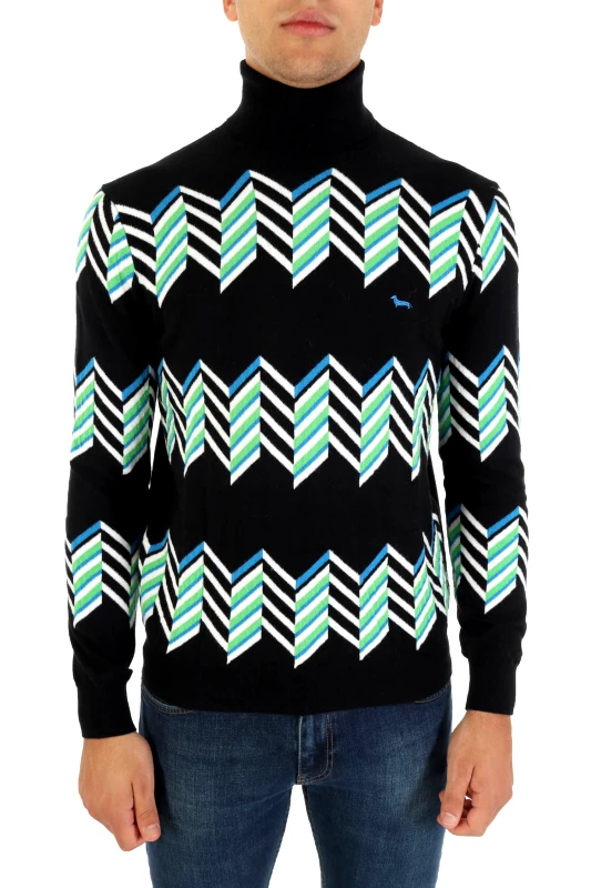 HARMONT & BLAINE HARMONT & BLAINE ΠΛΕΚΤΟ TURTLE NECK ΜΑΥΡΟ